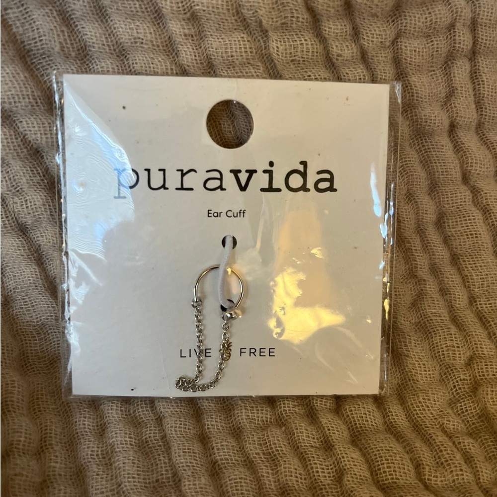 Pura Vida Silver Chain Ear Cuff